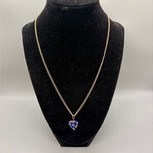 Heart Pendant Necklace with Gold Chain